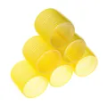 Set di sei bigodini gialli con velcro per uno styling dei capelli volumizzante - Stile di base / Giallo