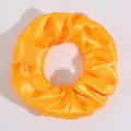Leuchtend orangefarbenes Satin-Haargummi mit hohem Glanz und elastischem Seideneffekt - Bright Orange (19)