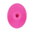 Rose pink silicone baby scalp brush with ergonomic finger handle for gentle cleaning - Rose Red