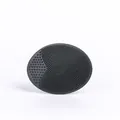 Soft black silicone baby cradle cap brush with dual density bristles for gentle scalp massage - Black