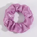 Dunkelvioletter Satin-Haargummi mit hoher Elastizität und elegantem Seidenglanz-Effekt - Dunkellila (32)
