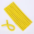 Set aus 10 flexiblen gelben Schaumstoff-Lockenwicklern in gerader und gebogener Form - Nr.6 1.0cm