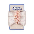 Kit bigoudis sans chaleur en satin rose avec deux chouchous assortis sur support - 1 Bigoudi + 2 Chou-chous (Carte Incluse) / Rose Fée