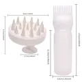 Kit de teinture avec flacon gradué et brosse de massage du cuir chevelu en silicone - Ensemble Zirconium Blanc