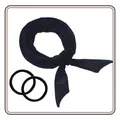 Set per ricci senza calore nero con fascia per capelli e due elastici scrunchies - Set Fascia Ed Elastici (Nero)