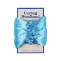 Blaues Set aus satin-lockenwickler ohne hitze mit passendem scrunchie-haargummi - 1 Lockenstab + 2 Haargummis (Inklusive Karte) / Himmelblau