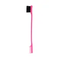 Brosse à bords rose vif avec poils denses et peigne à dents fines pour la coiffure - Brosse de Bordure Rose à Double Extrémité