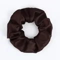 Dunkelbraunes Satin-Haargummi mit Seidenglanz und hoher Elastizität für Damen - Dark Coffee (42)