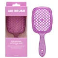 Spazzola districante viola glitterata con design a rete e confezione regalo rosa - Confezione in scatola / Viola