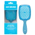 Dettaglio della spazzola blu brillante con design a nido d'ape nella confezione originale - Confezione in scatola / Blu