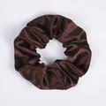 Dunkelbraunes Satin-Haargummi mit hoher Elastizität und glattem, metallischem Glanz - Dark Brown (49)