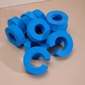 Blauwe C-vormige schuimrubberen krulspelden voor hittevrije krullen en extra volume - Kleine Maat (Meerdelige Verpakking) / Blauw