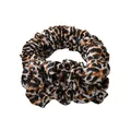 Leopardenmuster Satin Heatless Hair Curler Scrunchie mit weicher Textur für Wellen - Brauner Leopard