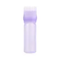 Purple hair dye applicator bottle with comb nozzle for precise scalp oiling treatment - Normal Quality / Purple