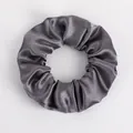 Satin-Haargummi in elegantem Dunkelgrau mit weicher, seidiger Stoffstruktur - Dark Gray (53)