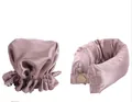 Set arricciacapelli senza calore in raso color malva con cuffia da notte abbinata - Cuffia Viola Rosa E Nastro Arricciacapelli