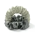 Set aus olivgrünen und dunkelgrauen Satin-Lockenwicklern mit seidiger Oberfläche - Satin Matcha Grün