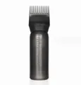 Rookgrijze haarkleurfles met precisieschaal en geïntegreerde zwarte kam-applicator - Premium Verdikt / Zwart