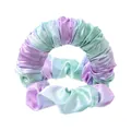 Heatless Hair Curler aus Satin mit Farbverlauf in Violett, Blau und Grün für Wellen - Tie-Dye Lila