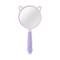 Miroir à main violet mignon avec poignée lapin et design d'oreilles de chat - Lapin / Violet
