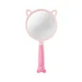 Pink DIY cream glue handheld mirror with cute cartoon cat ears and bear handle design - Mouse / Pink