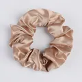 Elastisches Satin Haargummi für Damen in hochwertigem Champagner-Gold-Seidenstoff - Champagne Gold (69)