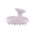 Ergonomic light purple silicone scalp massager brush for deep cleaning and hair washing - Macaron Purple