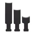 Lot de 3 planches à coloration noires ergonomiques avec dents de peigne fines de tailles variées - Grand / Noir