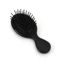 Mini schwarze Luftkissen-Haarbürste mit ergonomischem Griff für Kopfmassage und Reisen - Glänzend Glamourös Schwarz