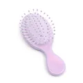 Mini hellviolette Kopfhautmassage-Haarbürste mit ergonomischem Griff und Borsten - Meerjungfrau Perlmuttviolett