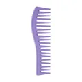 Pettine a denti larghi in paglia di grano viola chiaro per districare i capelli ricci - Pettine a Denti Larghi in Paglia di Grano / Viola