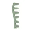 Pettine a denti larghi verde chiaro Morandi in fibra di paglia di grano per ricci - Pettine a Denti Larghi in Paglia di Grano / Verde