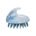 Scalp Massager Bürste mit blau-weißem Marmormuster Silikonborsten und Aufhängeloch - OPP-Beutel / Wolkenblau