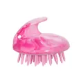 Silikon Kopfhautmassagebürste mit rosa Marmormuster und ergonomischem Ringgriff zum Waschen - OPP-Beutel / Wolkenrosenrot