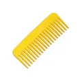 Peigne à dents larges pour démêlage et coiffage des cheveux en finition jaune brillant - Jaune