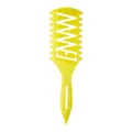 Pettine per styling giallo vivace con design traforato a Z e impugnatura ergonomica - Sacchetto OPP / Giallo