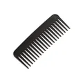 Peigne à dents larges noir brillant pour démêler et coiffer au design minimaliste - Noir