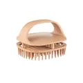 Brosse de massage du cuir chevelu beige pour le lavage des cheveux secs et mouillés ici - Rouge Brun