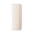 Peigne à dents larges beige en paille de blé écologique pour démêler et coiffer les cheveux - Paille de Blé Jaune Terre