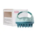 Brosse de massage cuir chevelu en silicone vert menthe dans sa boîte cadeau premium - Vert Dégradé