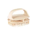 Brosse de massage du cuir chevelu ergonomique beige pour cheveux secs et mouillés - Chair