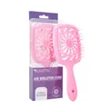 Pink air skeleton hairbrush with spiral vented design for scalp massage and hair care - OPP Bag / Rose Pink