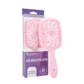 Pink air skeleton hair brush with purple gift box for scalp massage and hair styling - OPP Bag / Faded Pink