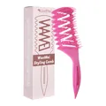 Pettine rosa traforato per styling con scatola originale per volume professionale - Imballaggio in scatola / Rosso rosa
