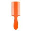Peigne à poux double face en plastique orange vif avec poignée incurvée ergonomique - Orange