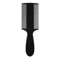 Peigne à poux double face en plastique noir avec manche ergonomique pour le cuir chevelu - Noir
