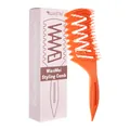 Spazzola ergonomica arancione a tunnel con manico lungo e confezione styling comb - Imballaggio in scatola / Arancione