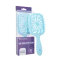 Peigne ajouré bleu clair en emballage violet pour un massage crânien résistant - Sac OPP / Bleu Xizi