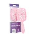 Brosse à cheveux squelette rose pour le volume avec son emballage de vente assorti - Sac OPP / Rose Décoloré