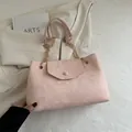 Pink snake skin patterned tote bag with gold chain strap for women office work - Pink